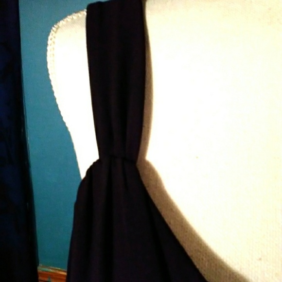 Vintage Black Rhinestone Evening Gown Prom Dress - Picture 5 of 8